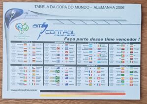 Tabela copa do Mundo Alemanha 2006. Bit control.