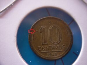 10 CENT. 1949 J. BONIFÁCIO PONTO NO Nº 1