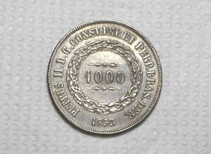 1.000 Réis – 1853 / Mbc / Prata / cod.450