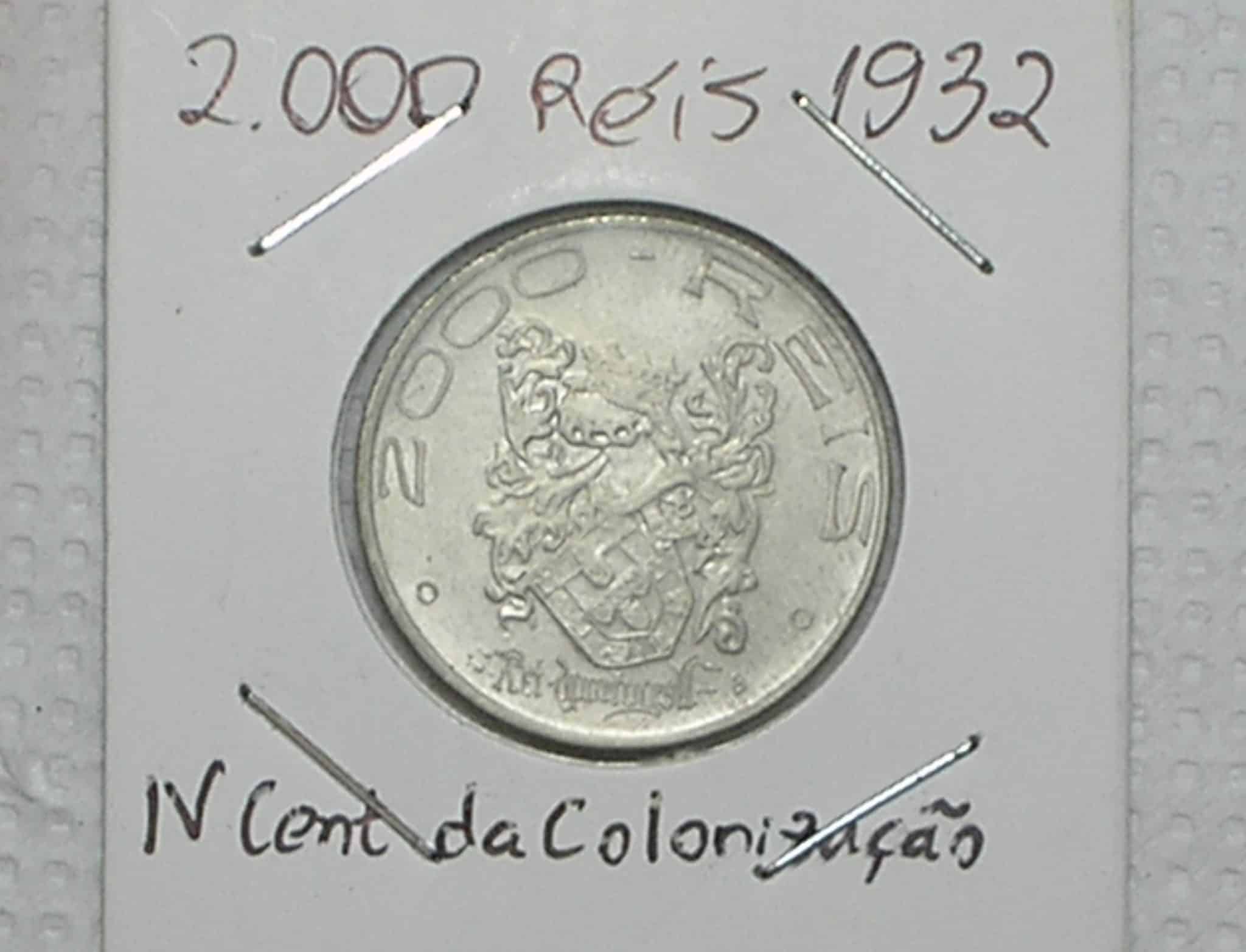 | Casa do Colecionador 2.000 Réis - 1932 / Vicentina / Flor de Cunho / Prata / cod.340