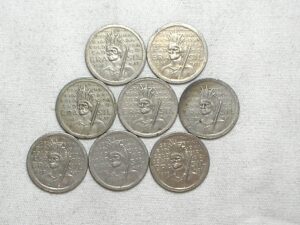 8 Moedas de 100 Réis - 1932 / Vicentina - Indio