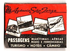 Caixa De Fosforos - Agencia de Viagens São Jorge - Anos 50