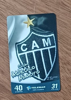 Cartão telefone Brasil Telemar MG 2004. Clube Atlético mineiro. Baixa tiragem