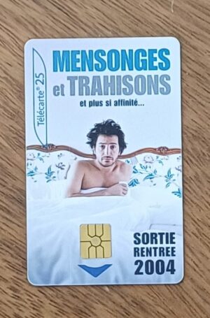 Cartão telefone França Telecom. Filme Mensonges ET trahisons Édouard