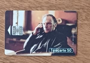 Cartão telefone França Telecom. Telephone et cinema Jean Louis Trintignant.
