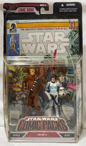 Chewbacca Hans Solo Star Wars Comic Pack #3 Hasbro 2006
