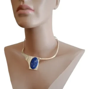 Colar Prata e Lápis-lazúli Vintage