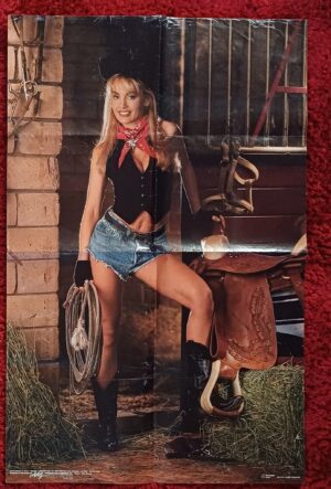 Poster cartaz 56 x 92 cm. Cowgirl com laço na mão.