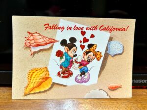 Raro! Cartão postal Vintage Mickey Disney California USA Original