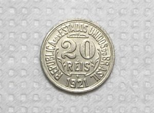 20 Réis - 1921 / Ponto entre 20 / Flor de Cunho / m550