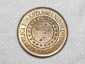 40 Réis - 1908 / Bronze / -> Quase Flor de Cunho / m560