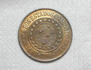 40 Réis - 1910 / Bronze / Mbc/S / Mais patinada pelo lado do reverso / m560