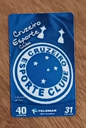 Cartão telefone Brasil Telemar MG 2004. Futebol Cruzeiro símbolo.