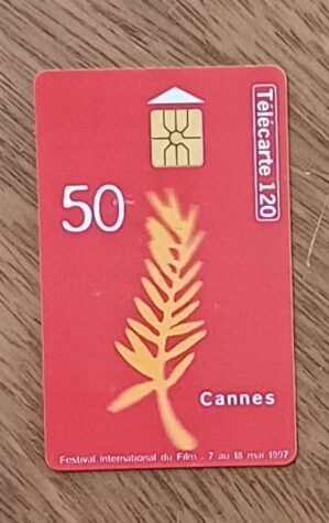Cartão telefone França Telecom. Filmes Festival Cannes 50 anos.