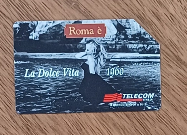 | Casa do Colecionador Cartão telefone Itália Telecom. Filme Roma é La dolce vita.
