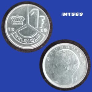 Moeda Bélgica - 1 Franco - Aço inoxidável - 2,75g - 18mm - 1989 - Legenda em Francês - M1569