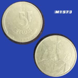 Moeda Bélgica - 5 Francos - Cobre-Alumínio-Níquel - 5,51g - 24mm - 1986 - Legenda em Holandês - M1573