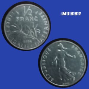 Moeda França - 1/2 Franco - Níquel - 4,5g - 19,5mm - 1994 - M1551