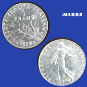 Moeda França - 1 Franco - Níquel - 6g - 24mm - 1999 - M1555