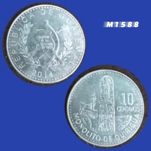Moeda Guatemala - 5 Centavos - Aço revestido de Níquel - 2,4g - 21mm - 2014 - M1588