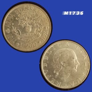 Moeda Itália - 200 Liras - Bronze-Alumínio - 5g - 24mm - 1994 - 180º Aniversário - Carabinieri - M1736