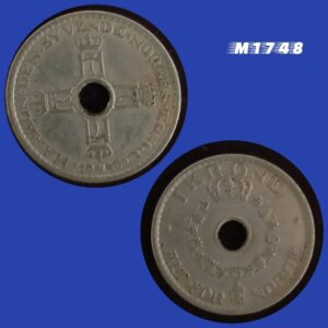 Moeda Noruega - 1 Coroa - Cupro-Níquel - 7g - 25mm - 1949 - M1748