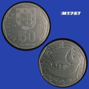Moeda Portugal - 50 Escudos - Cupro-Níquel - 9,5g - 31mm - 1989 - M1767