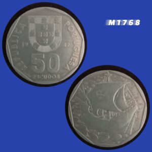 Moeda Portugal - 50 Escudos - Cupro-Níquel - 9,5g - 31mm - 1989 - M1768