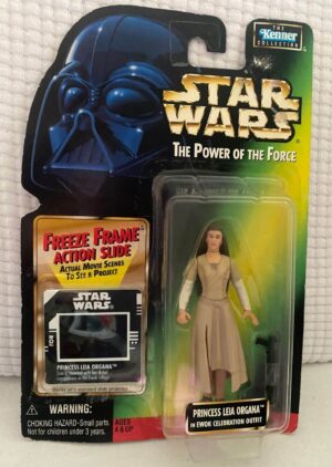 Princess Leia Organa Ewok Celebration Outfit 1997 Star Wars Kenner Power of the Force - Lacrado Blister Original (SW1024)