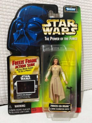 Princess Leia Organa Ewok Celebration Outfit 1997 Star Wars Kenner Power of the Force - Lacrado Blister Original (SW1025)