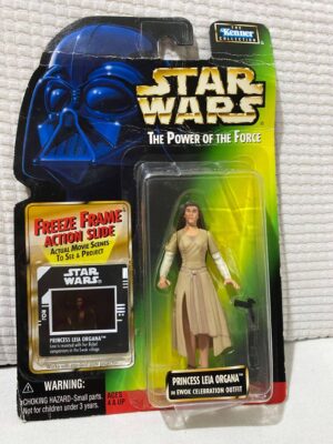 Princess Leia Organa Ewok Celebration Outfit 1997 Star Wars Kenner Power of the Force - Lacrado Blister Original (SW1026)