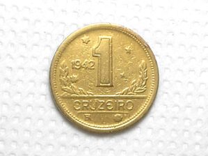 1 Cruzeiro - 1942 / Mapa do Brasil / Mbc/Sob / cod.430.4