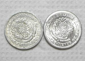 50 Centavos - 1958 / 1958 / Reversos Inclinados Esquerda e Direita / Dificeis / Alb.Rev.