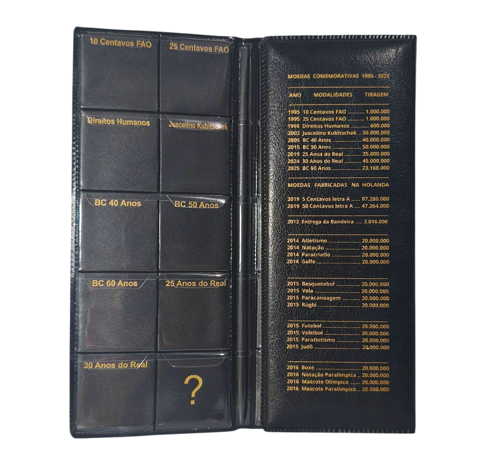 | Casa do Colecionador Álbum Preto Todas Moedas Comemorativas Plano Real 1994-2025