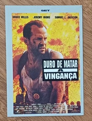 Cartão coleção Set. Ficha filme Duro de matar a vingança 1995.