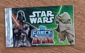 Envelope vazio cartão Topps Star wars Force attax.
