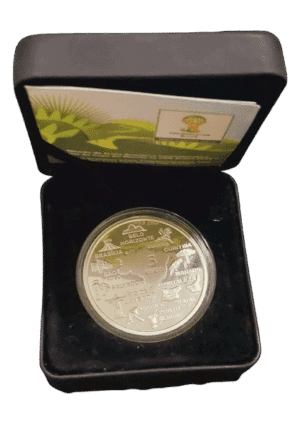 Estojo oficial do BCB com Moeda de 5 Reais em Prata Sku 2377