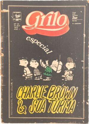 Grilo nº 25, Especial Charlie Brown e sua turma, com o pôster central. AeC - 1972.