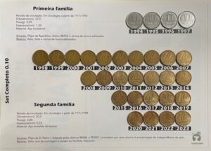 moedas 0.10 centavos set completo