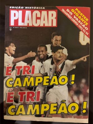 Revista Placar Edição Poster - N 1094 B - Vasco Tri Campeão