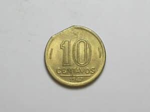 10 Centavos - 1947 com final de chapa - raro aparecer - peça pra coleção