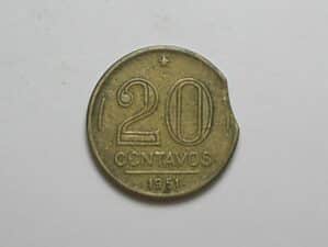 20 Centavos - 1951 com final de chapa - raro aparecer - peça pra coleção