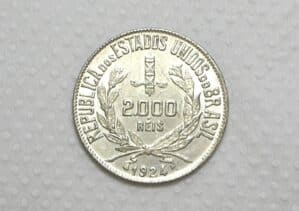 2.000 Réis - 1924 - Flor de Cunho - Raro no Estado / Prata / cod. 950.b
