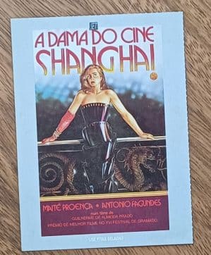 Cartão coleção Set. Ficha filme A dama do cine Shanghai 1987.