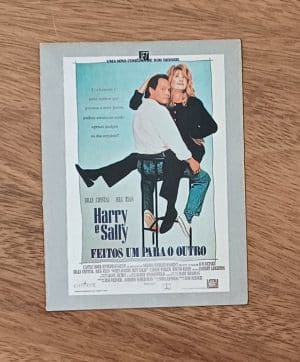 Cartão coleção Set. Ficha filme Harry e Sally feitos um para o outro 1989.