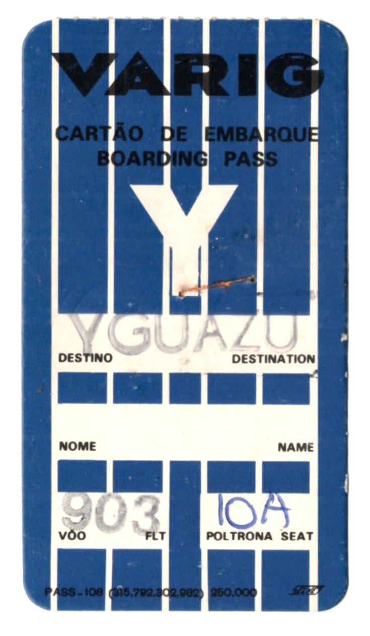 | Casa do Colecionador Cartão De Embarque - Varig - Foz Do Iguaçu - Anos 80