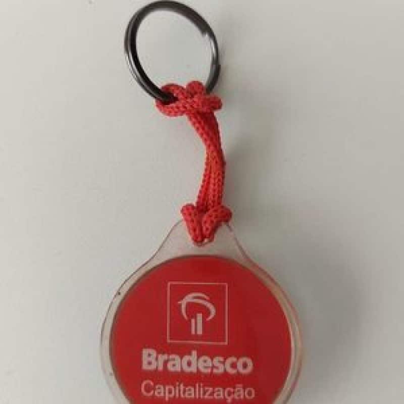 Chaveiro Banco Bradesco Decada 70 - Acrilico