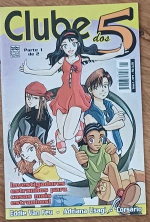 Gibi Clube dos 5 ed Linhas Tortas # 1. Estilo mangá.