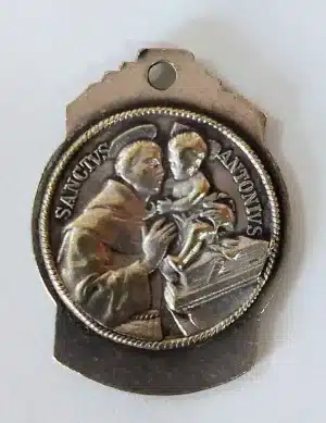 Medalha Catolica bronze Sã Cristovão / Santo Antonio