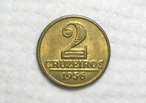 2 Cruzeiros - 1956 / Módulo menor / Bz/Al / Soberba / box65.4